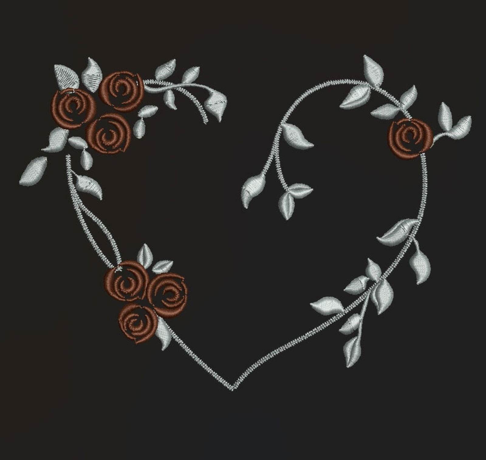 Heart in bloom - 7 Embroidery designs Pack - Image 4