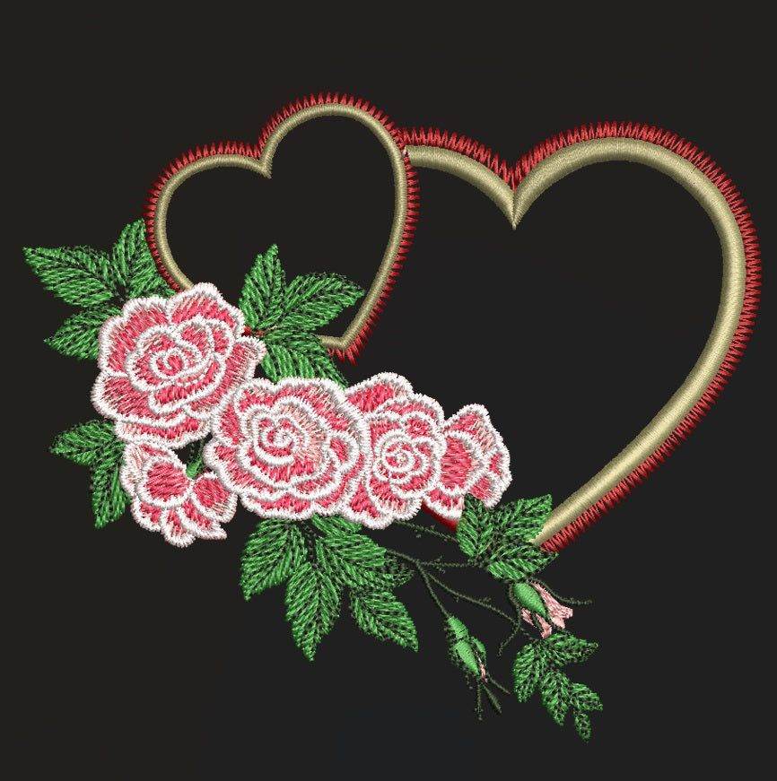 Heart in bloom - 7 Embroidery designs Pack - Image 6