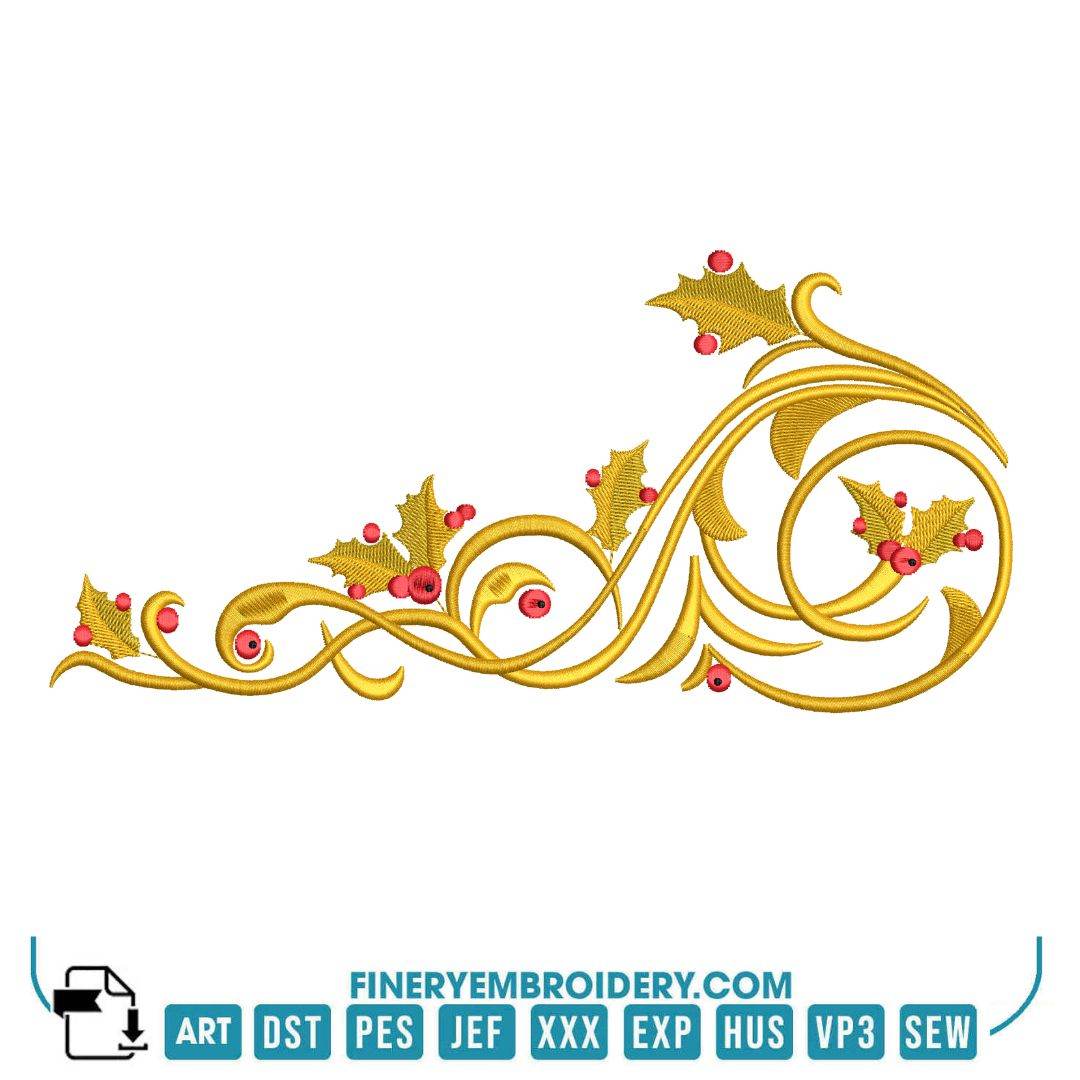 Holiday Decorations Embroidery Design Pack – 12 Festive designs - 3 Sizes - Image 6