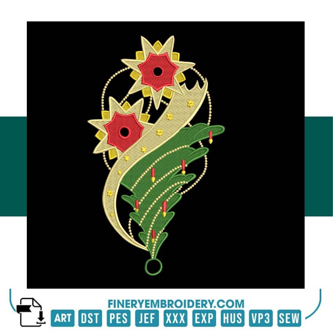 Holiday Embroidery Designs Pack – 7 Christmas Ornaments & Festive Patterns - Image 5
