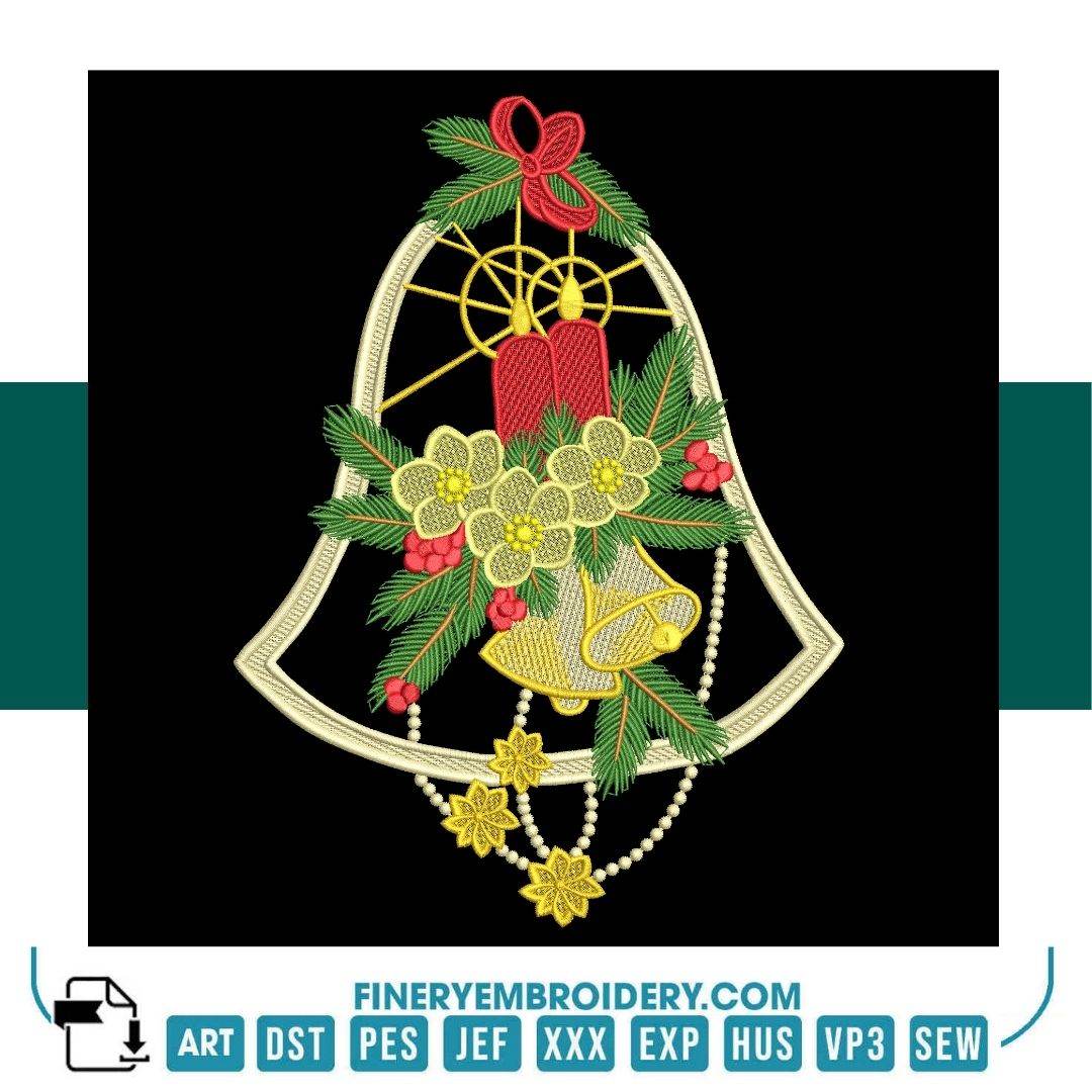 Holiday Embroidery Designs Pack – 7 Christmas Ornaments & Festive Patterns - Image 7