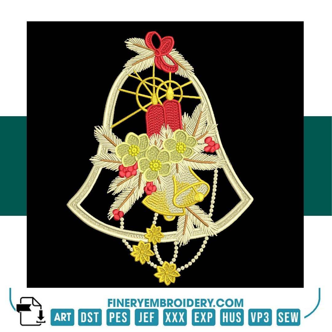 Holiday Embroidery Designs Pack – 7 Christmas Ornaments & Festive Patterns - Image 8