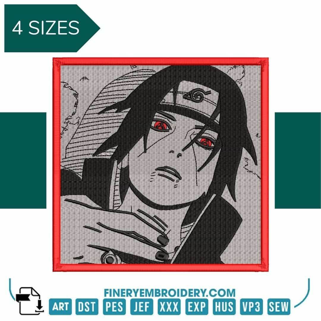 Itachi red-eyed Naruto - Animé - Embroidery Design