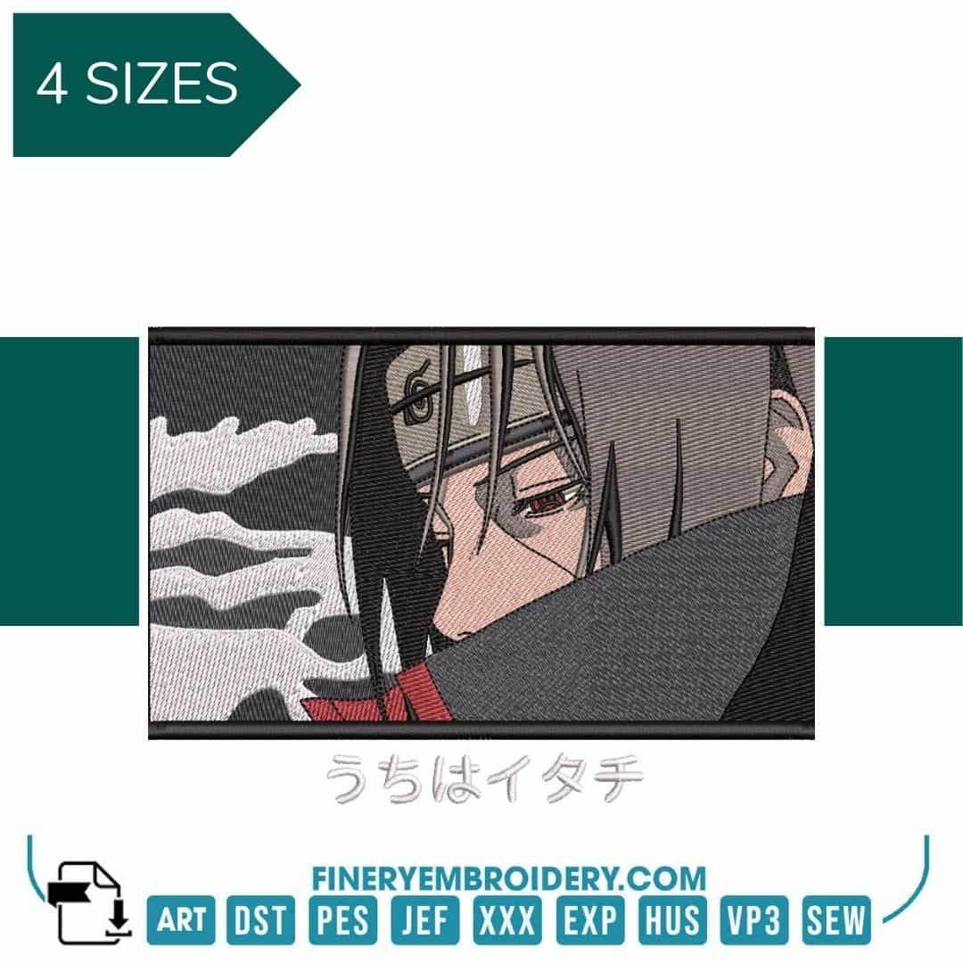 Itachi Naruto Rectangle- Animé  - Embroidery Design