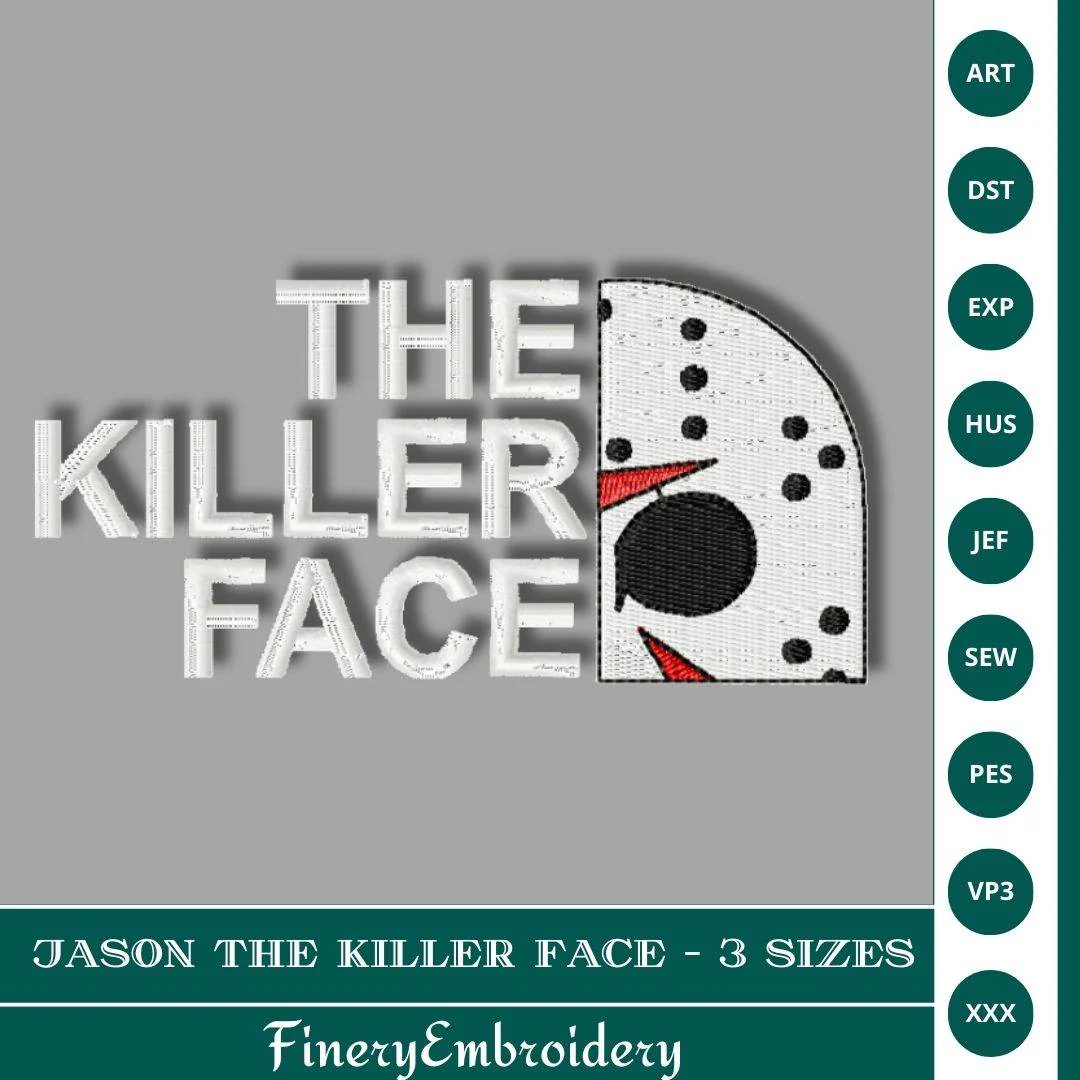 Jason The Killer Embroidery Design - Horror Mask