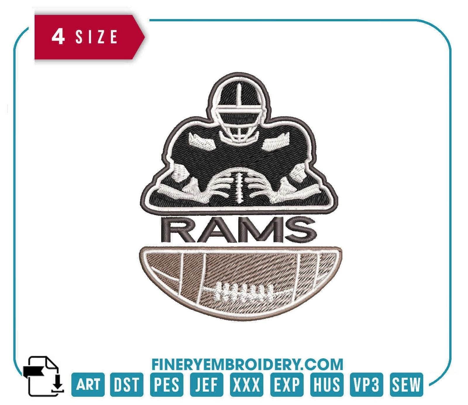 Los Angeles Rams Team Player : Embroidery Design