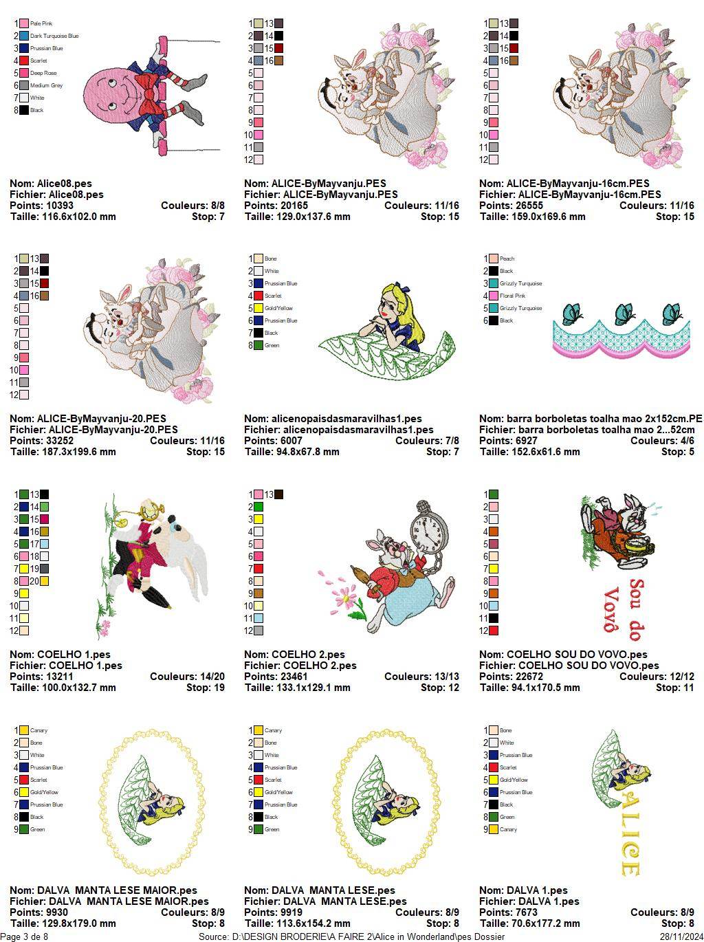 Magical Alice in Wonderland Embroidery Design Pack - 80 Unique Patterns! - Image 4