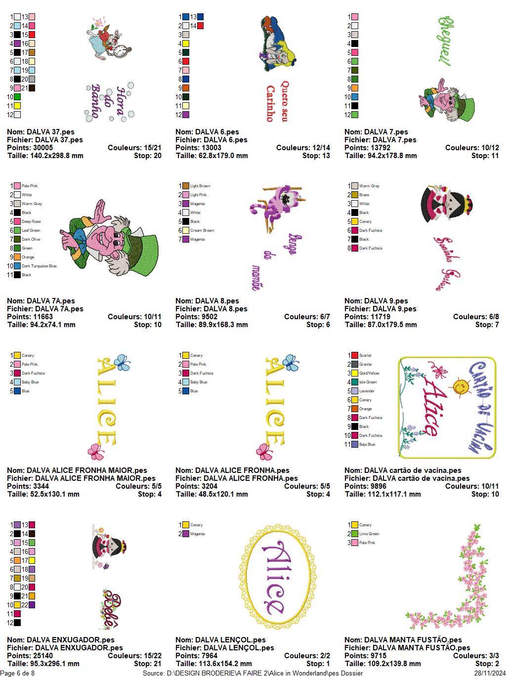 Magical Alice in Wonderland Embroidery Design Pack - 80 Unique Patterns! - Image 7