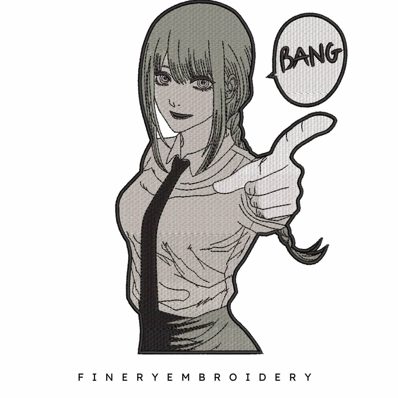 Makima - Chainsaw Man  - Animé  - Embroidery Design - Image 2
