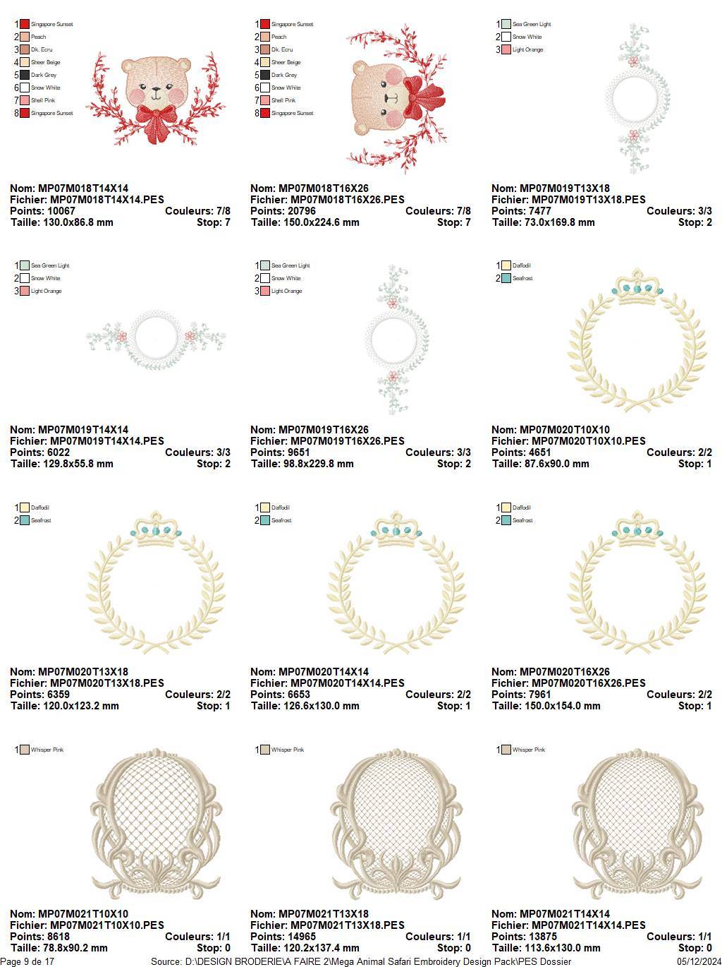 Mega Animal Safari Embroidery Design Pack – 50 Exclusive Designs - Image 10