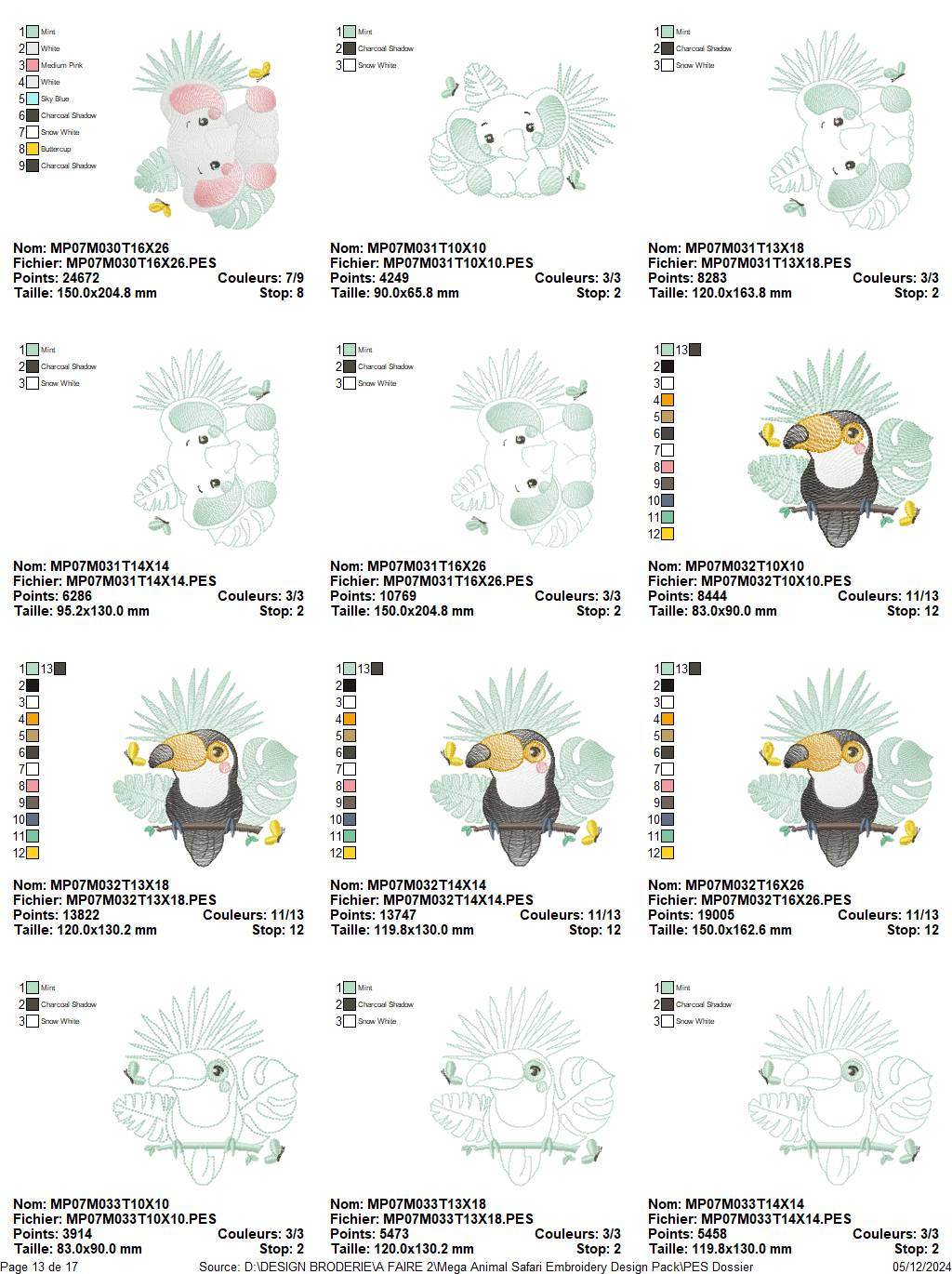 Mega Animal Safari Embroidery Design Pack – 50 Exclusive Designs - Image 14