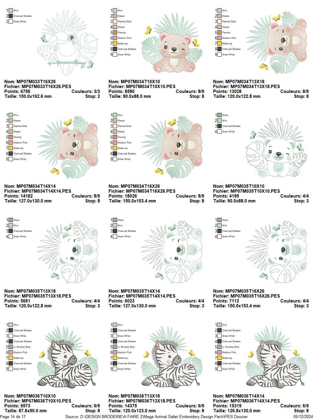 Mega Animal Safari Embroidery Design Pack – 50 Exclusive Designs - Image 15