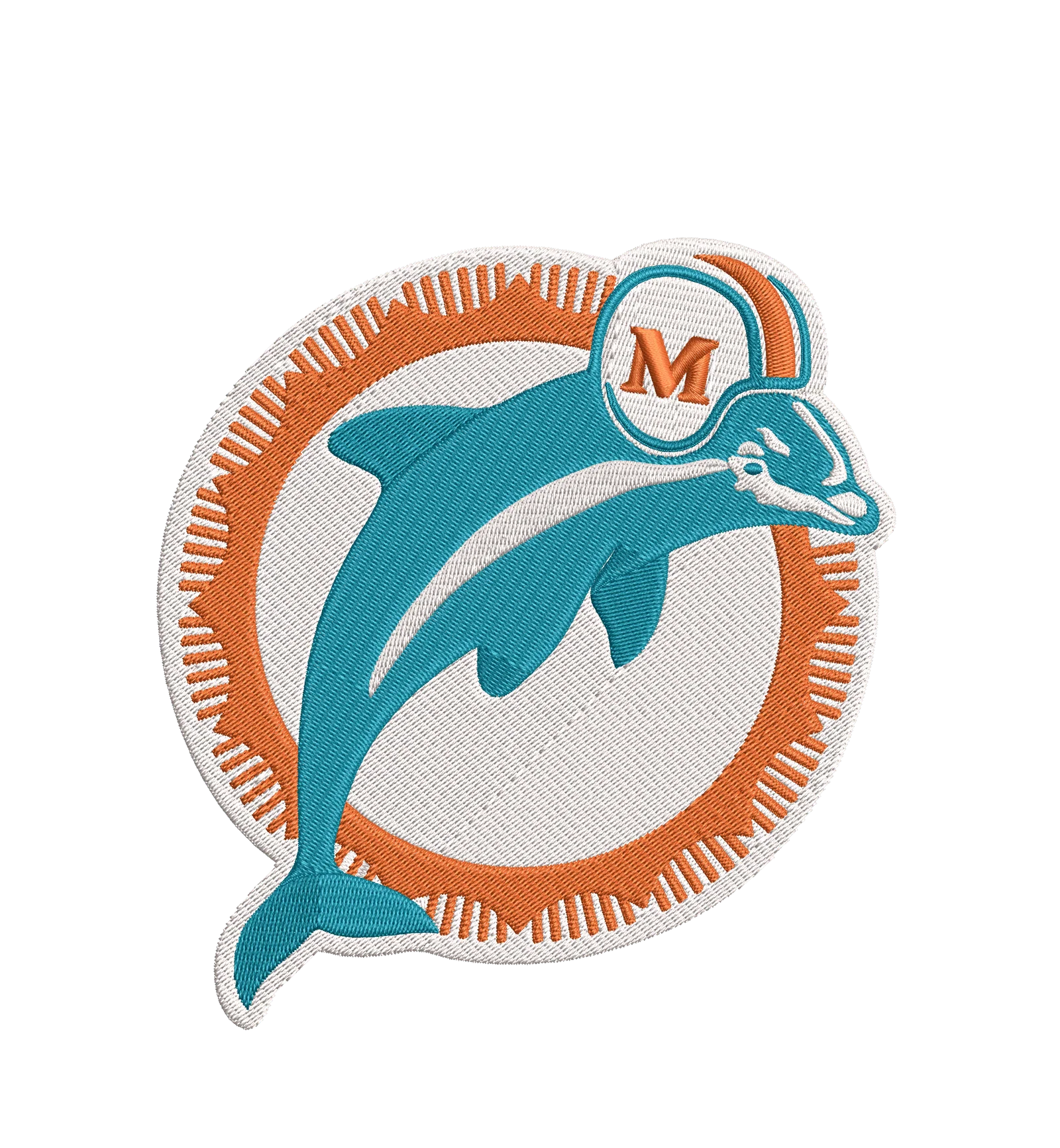 Miami Dolphins 3 : Embroidery Design - Image 2