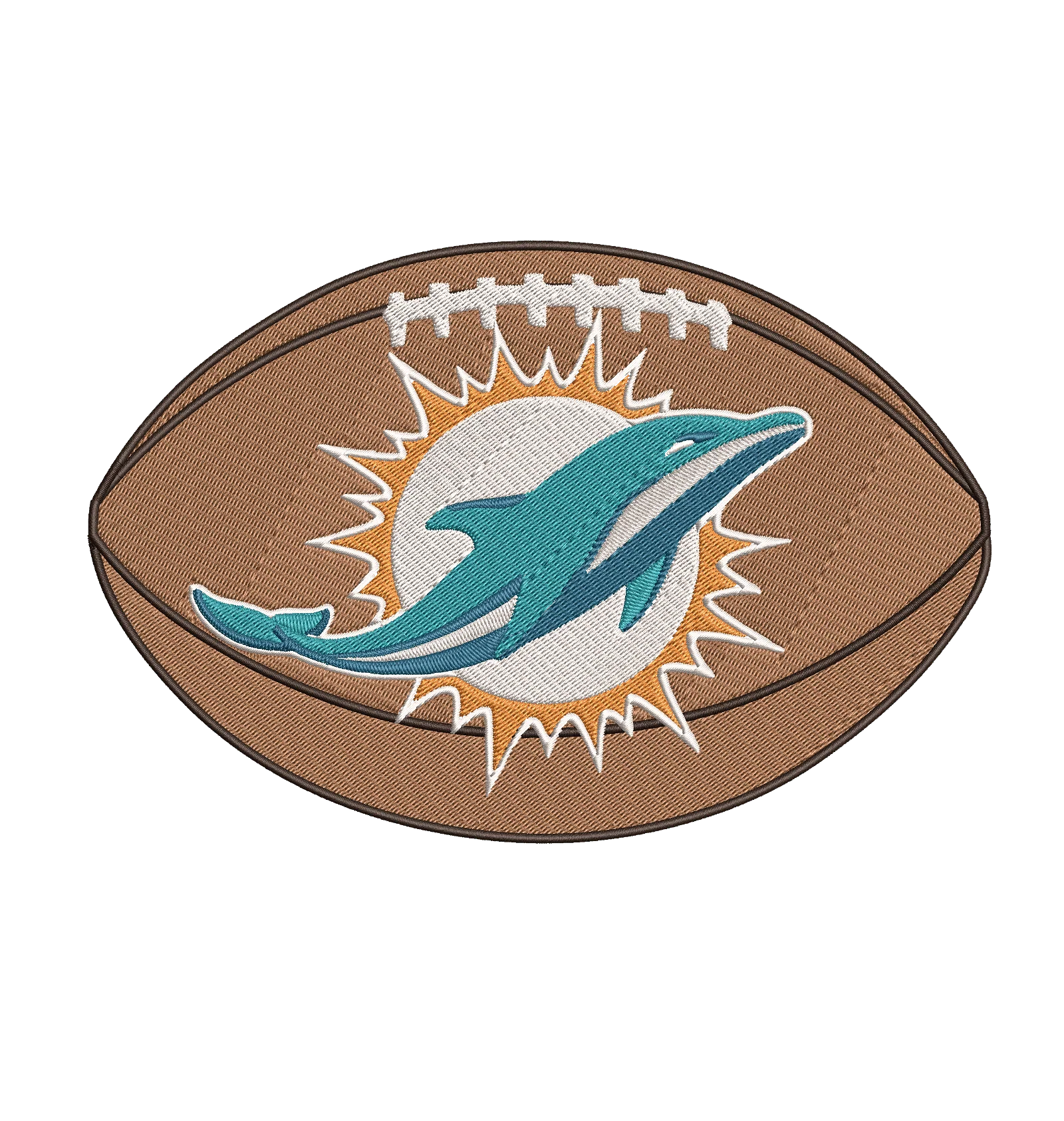 Miami Dolphins 4 : Embroidery Design - Image 2
