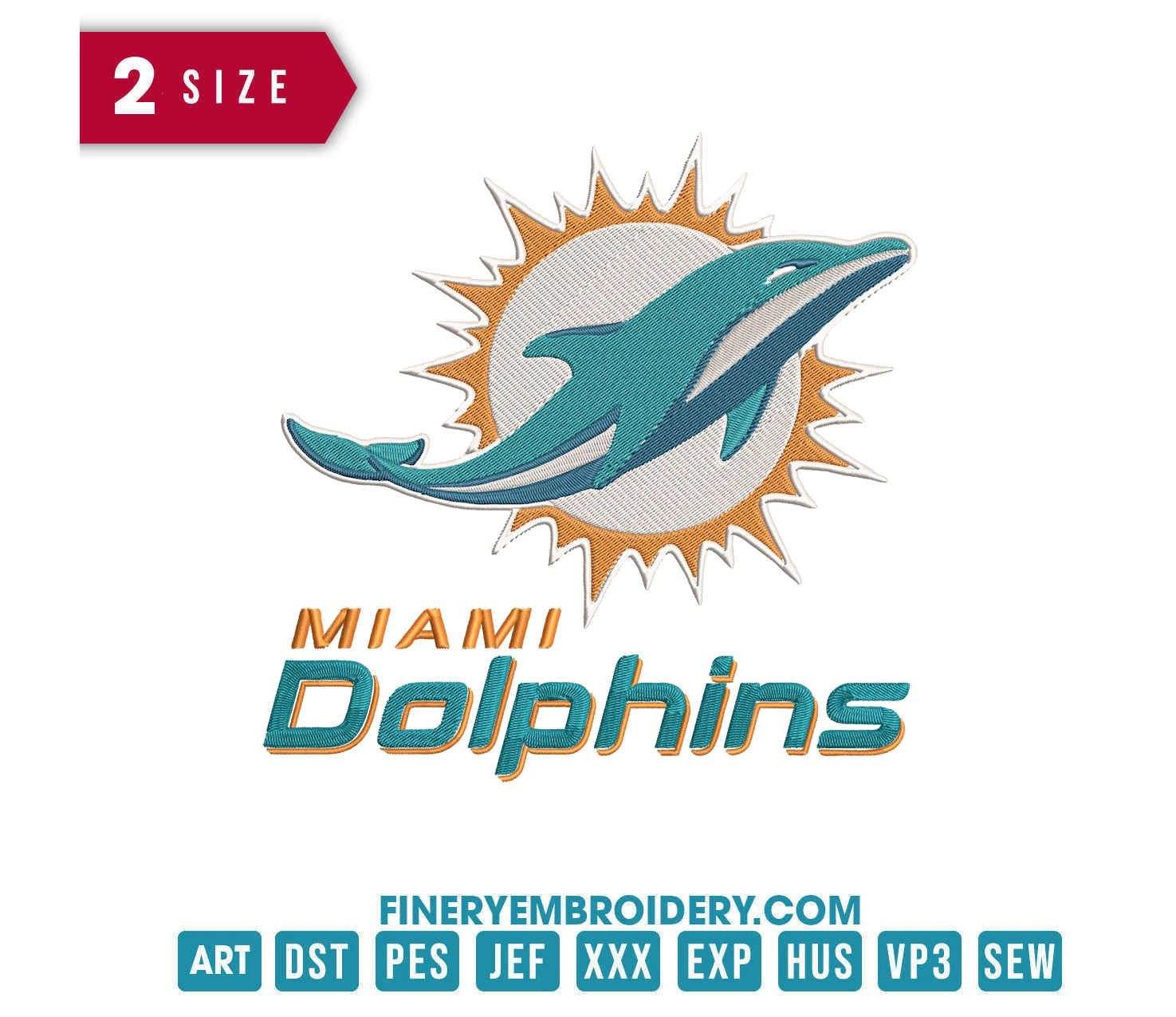 Miami Dolphins 5 : Embroidery Design