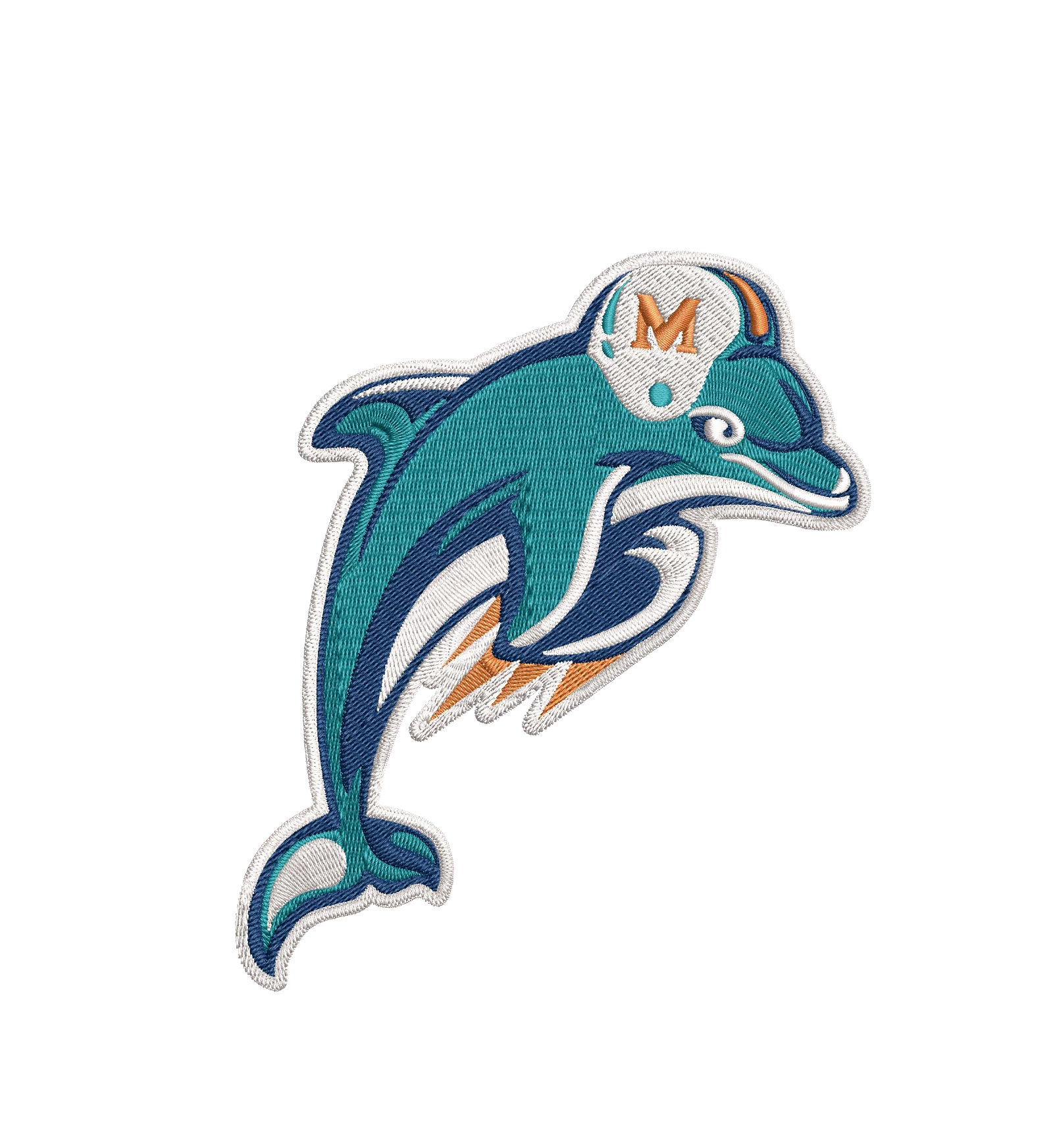 Miami Dolphins 6 : Embroidery Design - Image 2