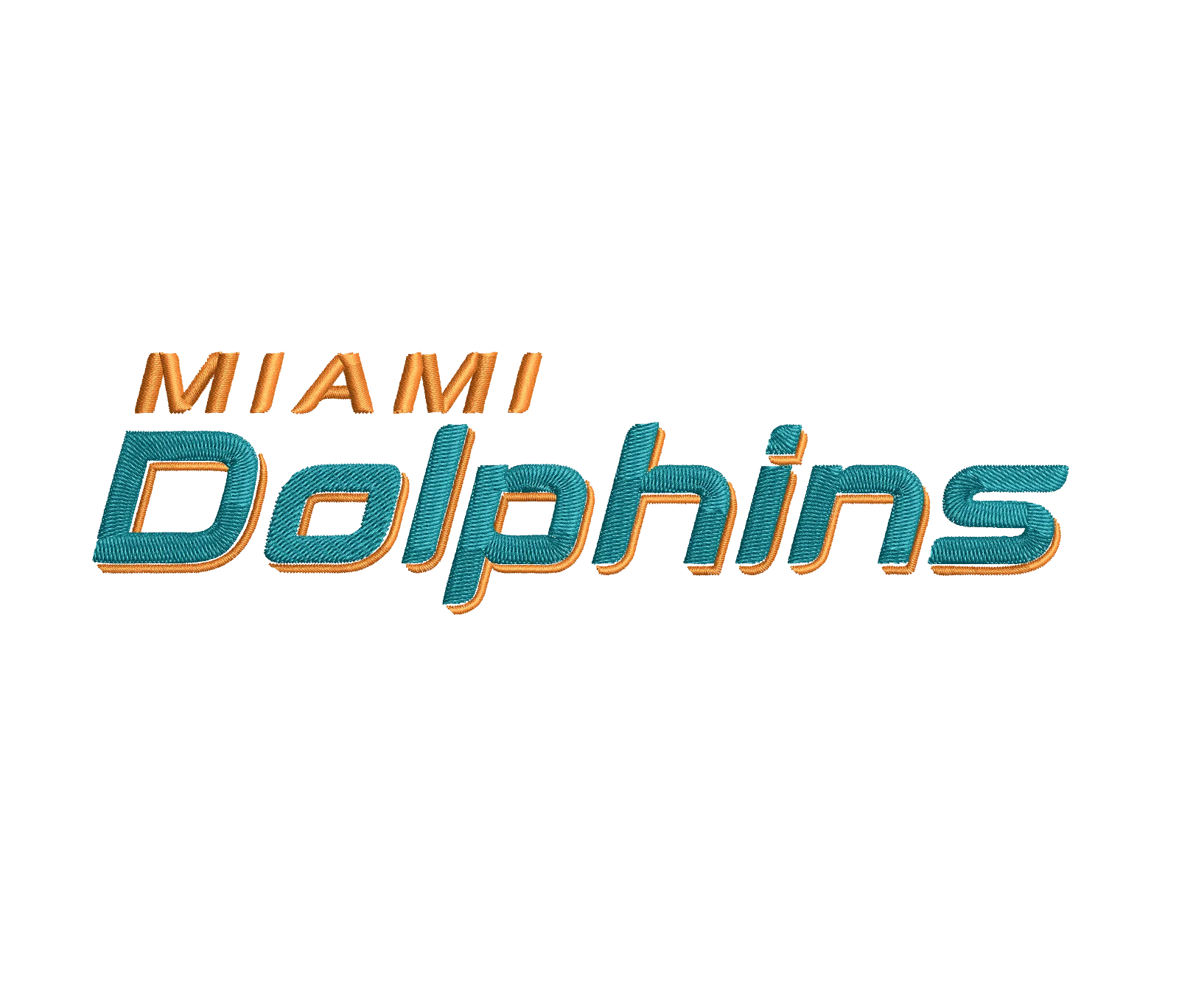 Miami Dolphins 7 : Embroidery Design - Image 2