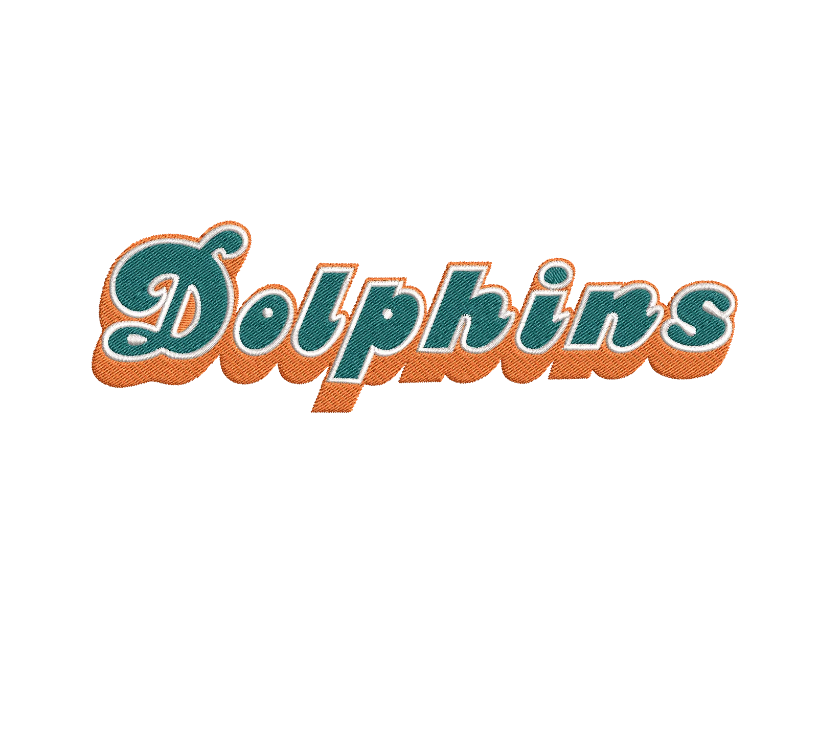 Miami Dolphins 8 : Embroidery Design - Image 2