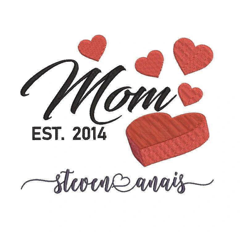 Mom Est . Custom Design with year and first name(s) - Image 4