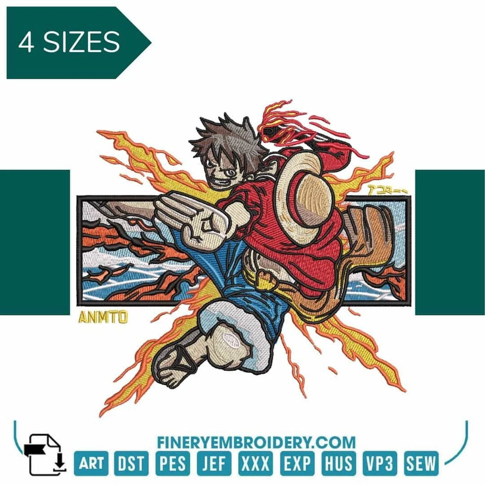 Monkey D. Luffy 2 | One Piece - Animé  - Embroidery Design
