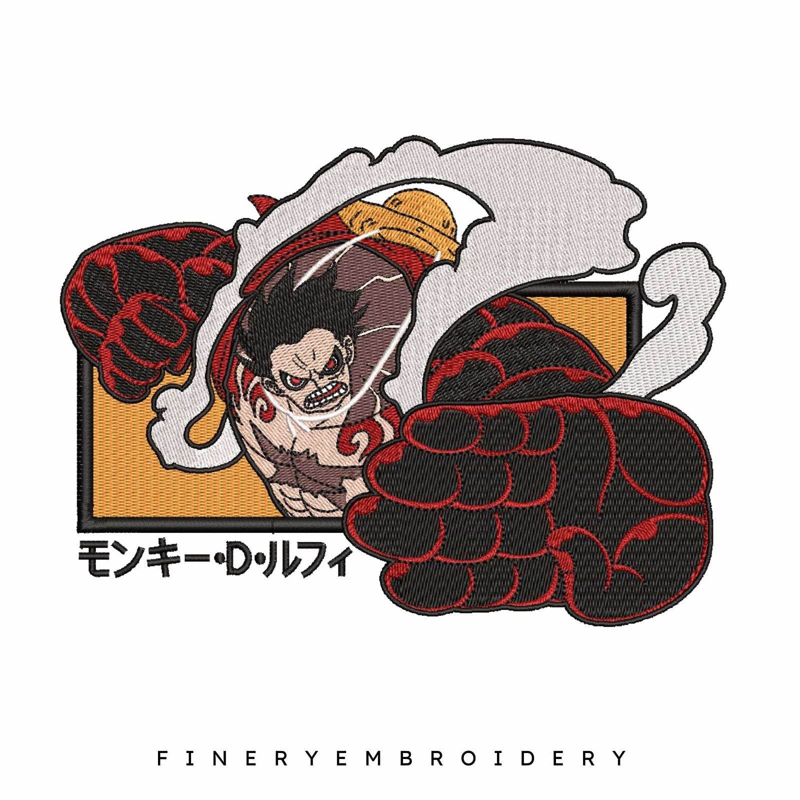 Monkey D. Luffy | One Piece - 4th Grear - Animé  - Embroidery Design - Image 2