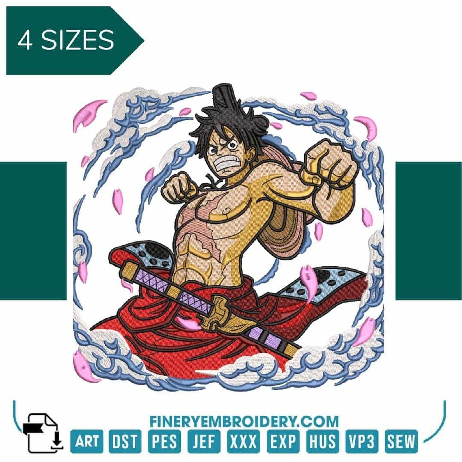 Monkey D. Luffy | One Piece - Animé  - Embroidery Design