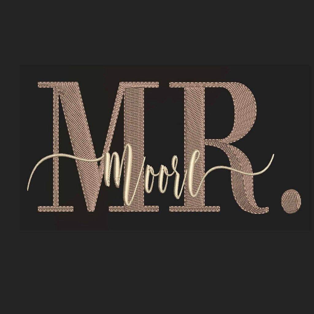 Personalized Mr. & Mrs. Embroidery Pack with Customizable Family Name - Image 4