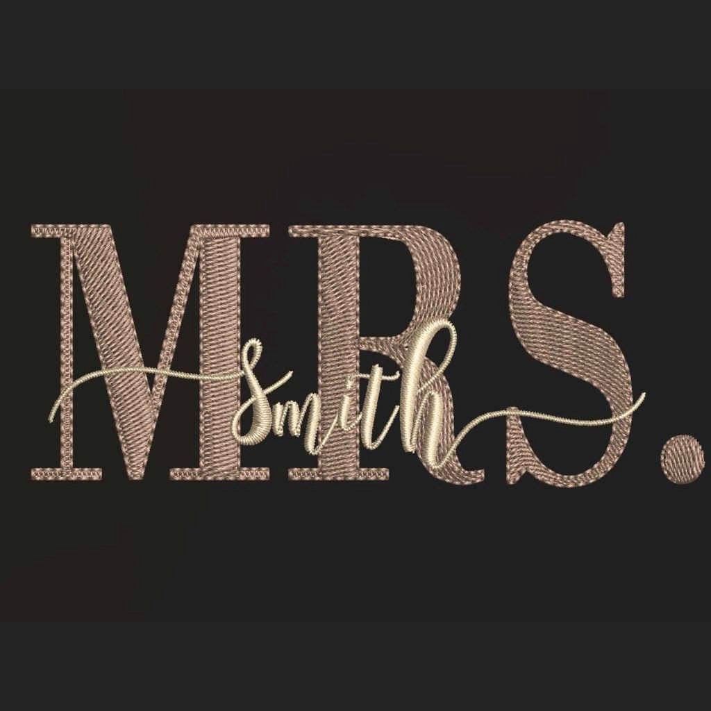 Personalized Mr. & Mrs. Embroidery Pack with Customizable Family Name - Image 5