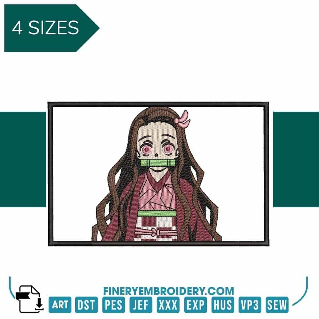 Nezuko Kamado Demon Slayer - Animé  - Embroidery Design