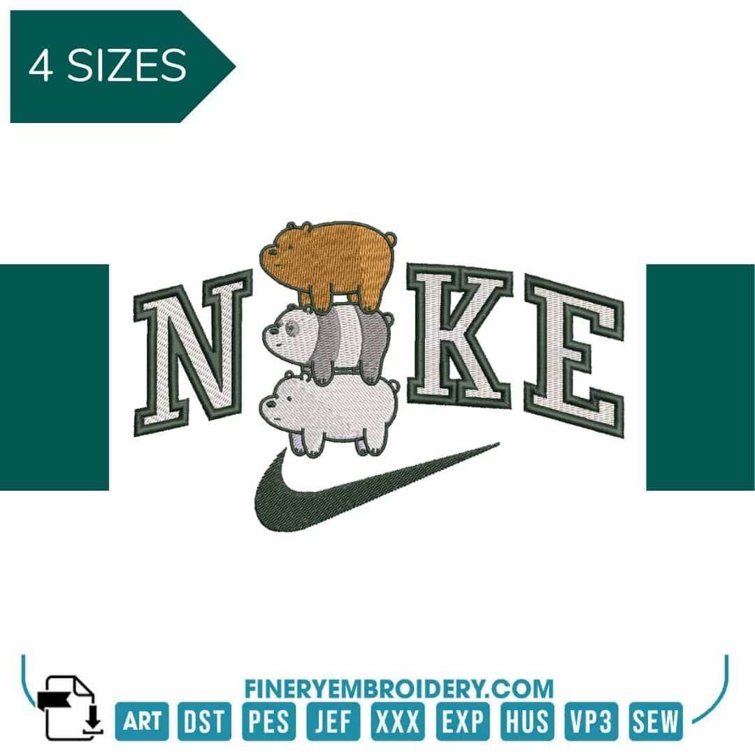 Nike Barebear - Embroidery Design