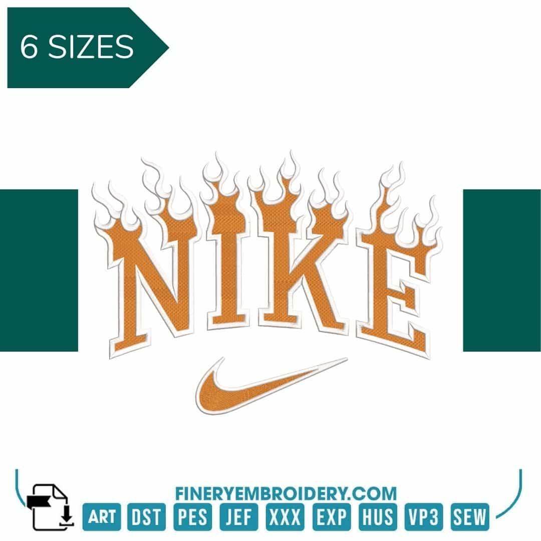 Nike Flame - Embroidery Design