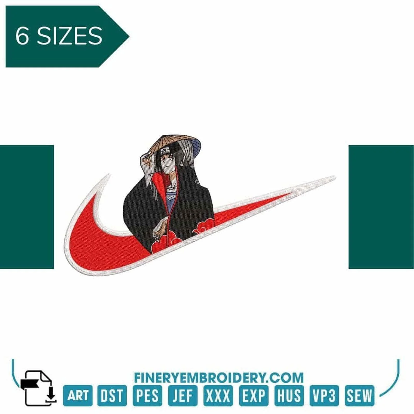Nike Itashi Red - Embroidery Design