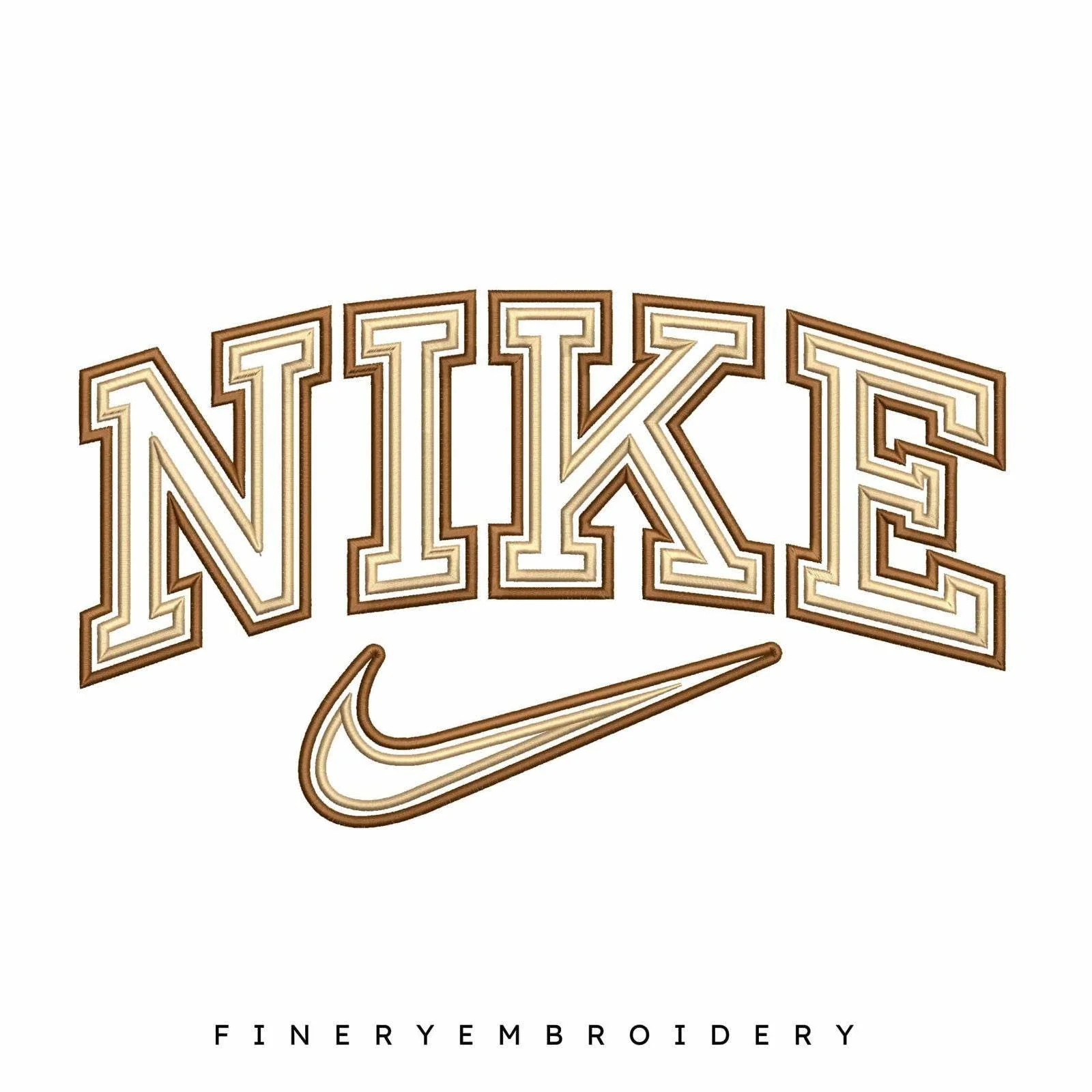 Nike Logo Outline 2 - Embroidery Design - Image 2