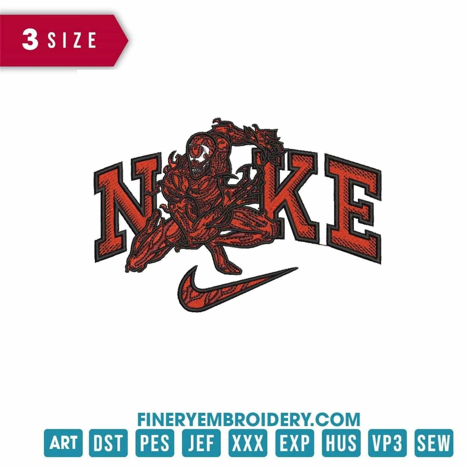 Nike Marvel Carnage - Embroidery Design
