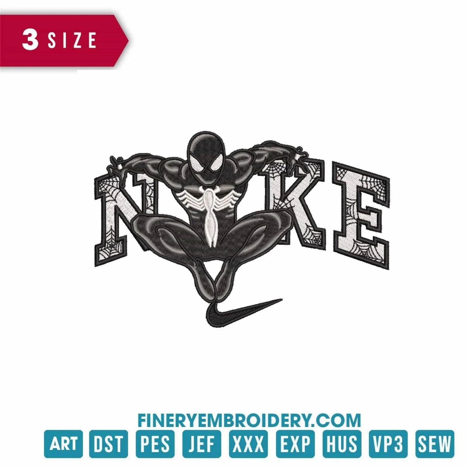 Nike Spiderman - Embroidery Design