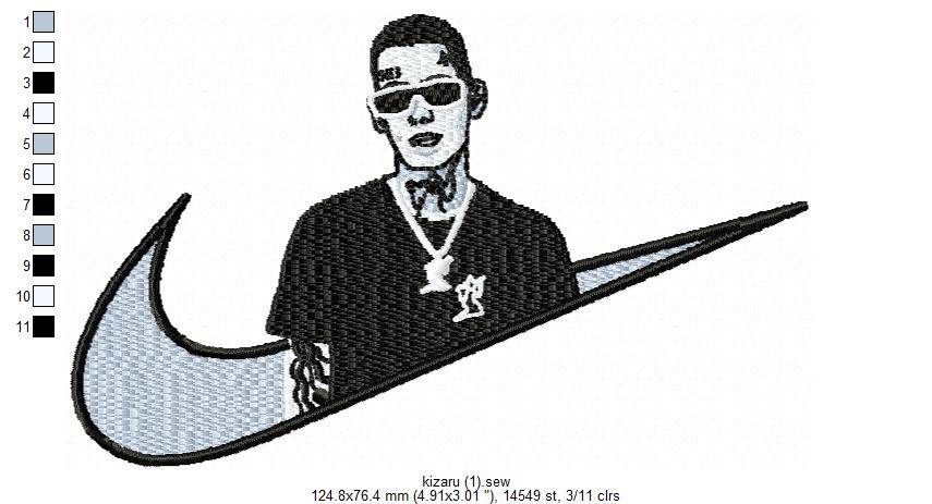 Nike Swoosh Kizaru Embroidery Design - Image 2