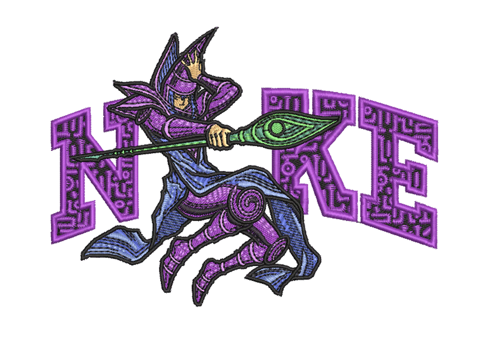 Nike Yu Gi Oh Dark Magician- Embroidery Design - Image 6