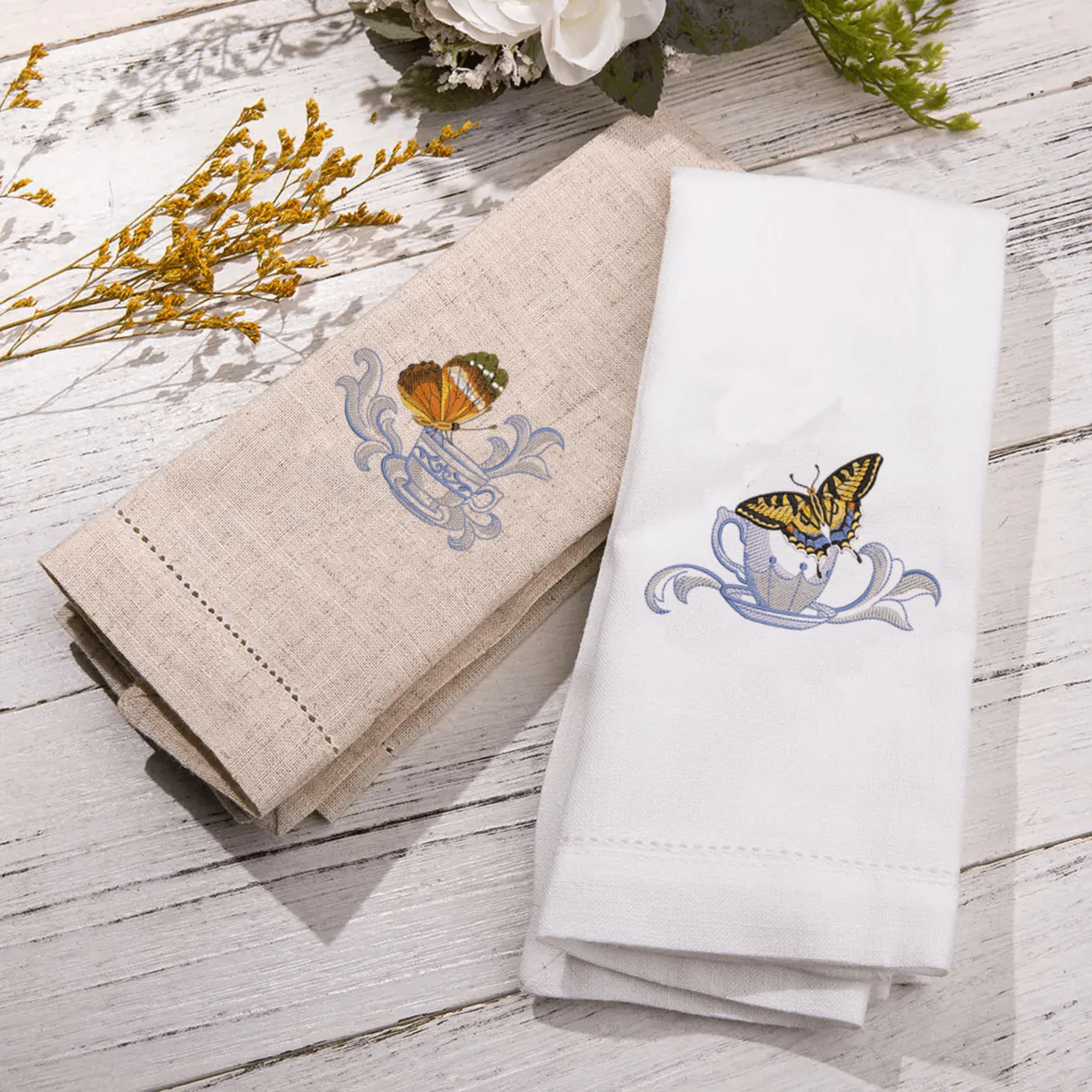 Pack - 10 designs captivating butterfly and mug - Embroidery Designs - Image 3