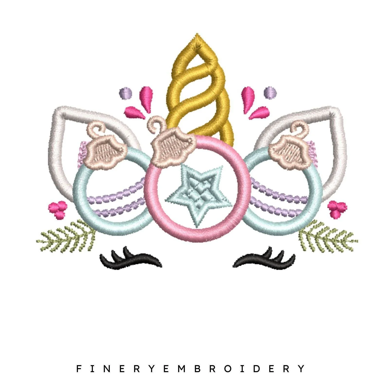 Pack - 3 designs Unicorn Appliques - Embroidery Designs - Image 4