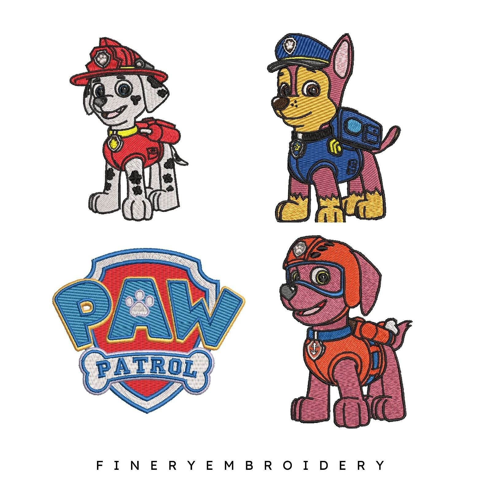 Paw Patrol Inspired Embroidery Designs: Exclusive Pack of 8 - Image 2