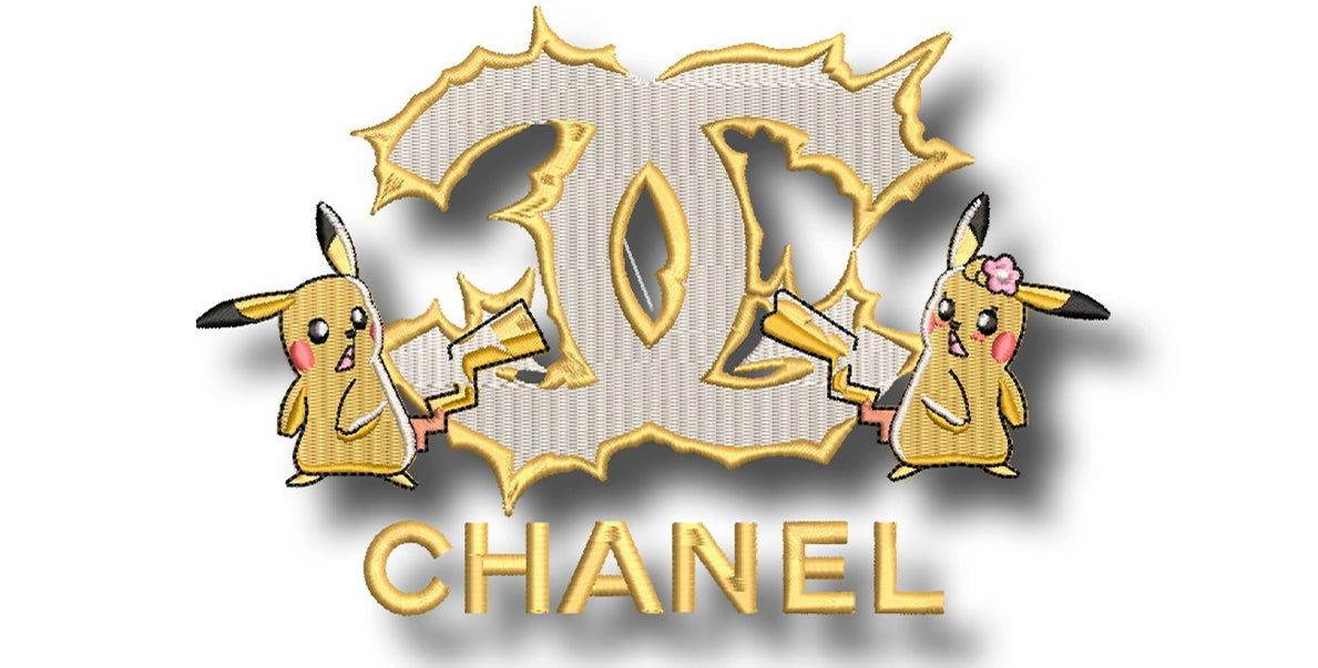 Pikachu - Chanel Inspired Embroidery Design - Image 2