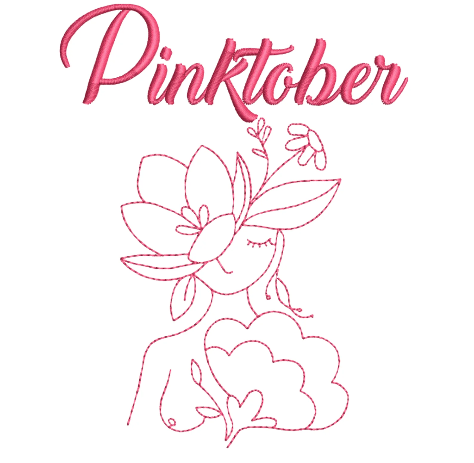 Pink October Embroidery Design Pack – 3 Breast Cancer Awareness Designs - Multiple Languages - Image 9