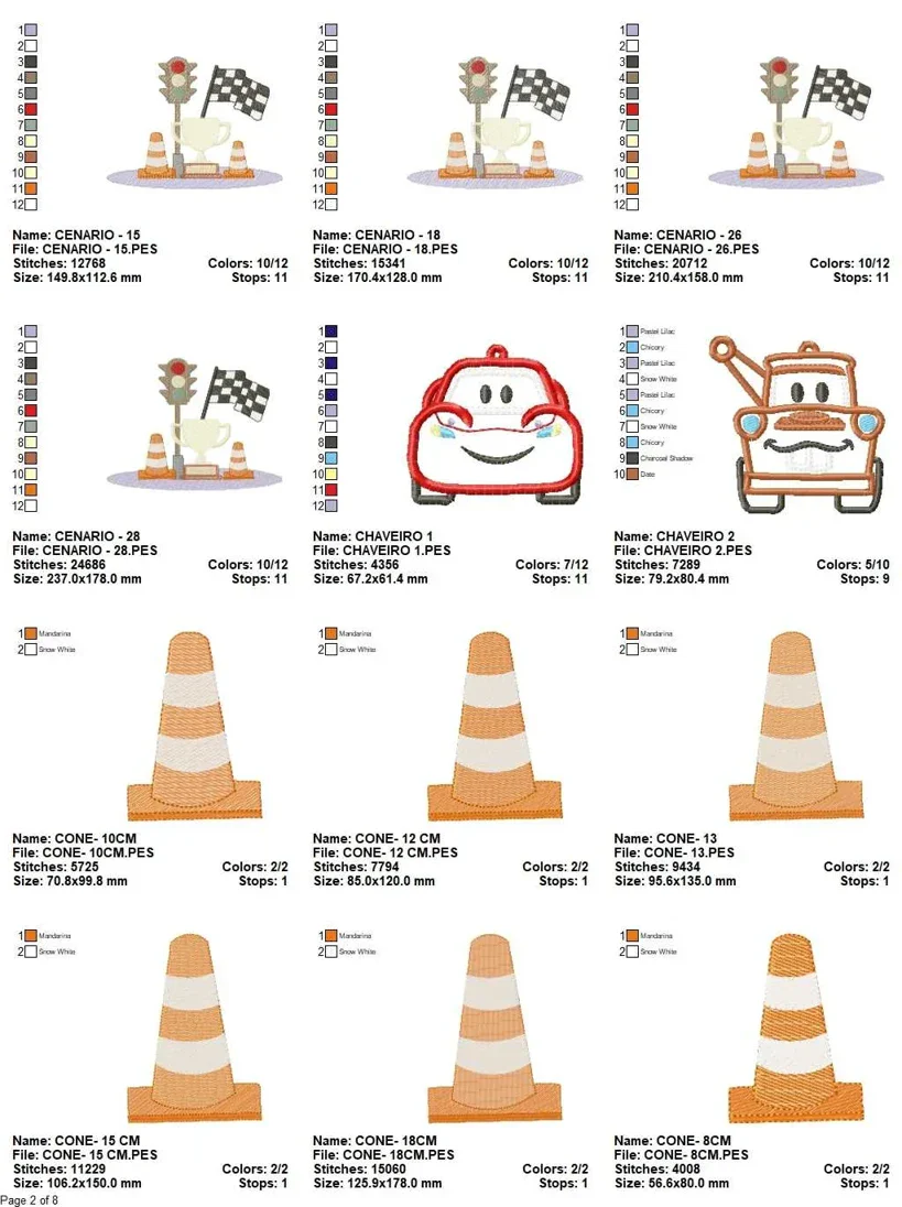 Racing Heroes Embroidery Pack – Cars-Inspired Embroidery Designs Pack - Image 3
