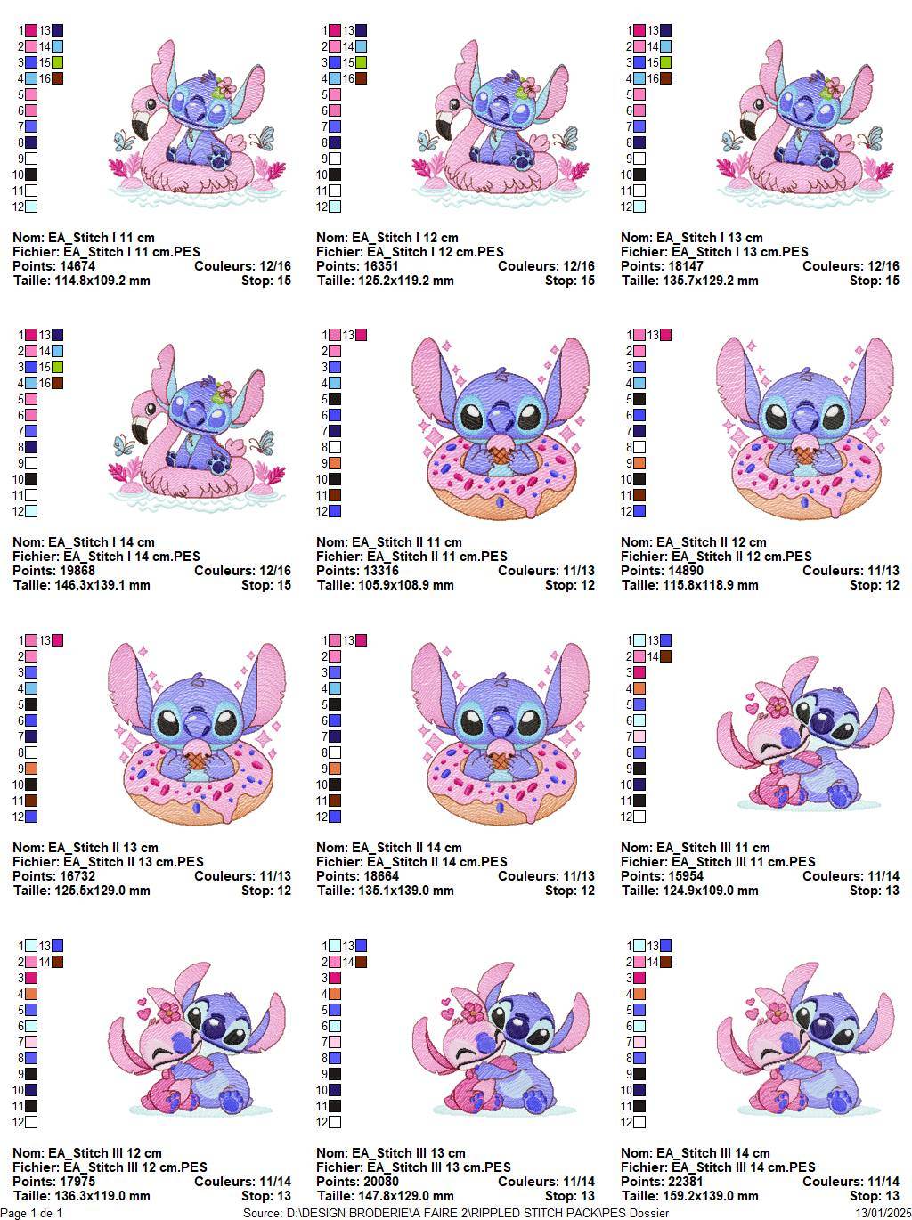 Rippled Stitch Embroidery Design Pack - Image 2