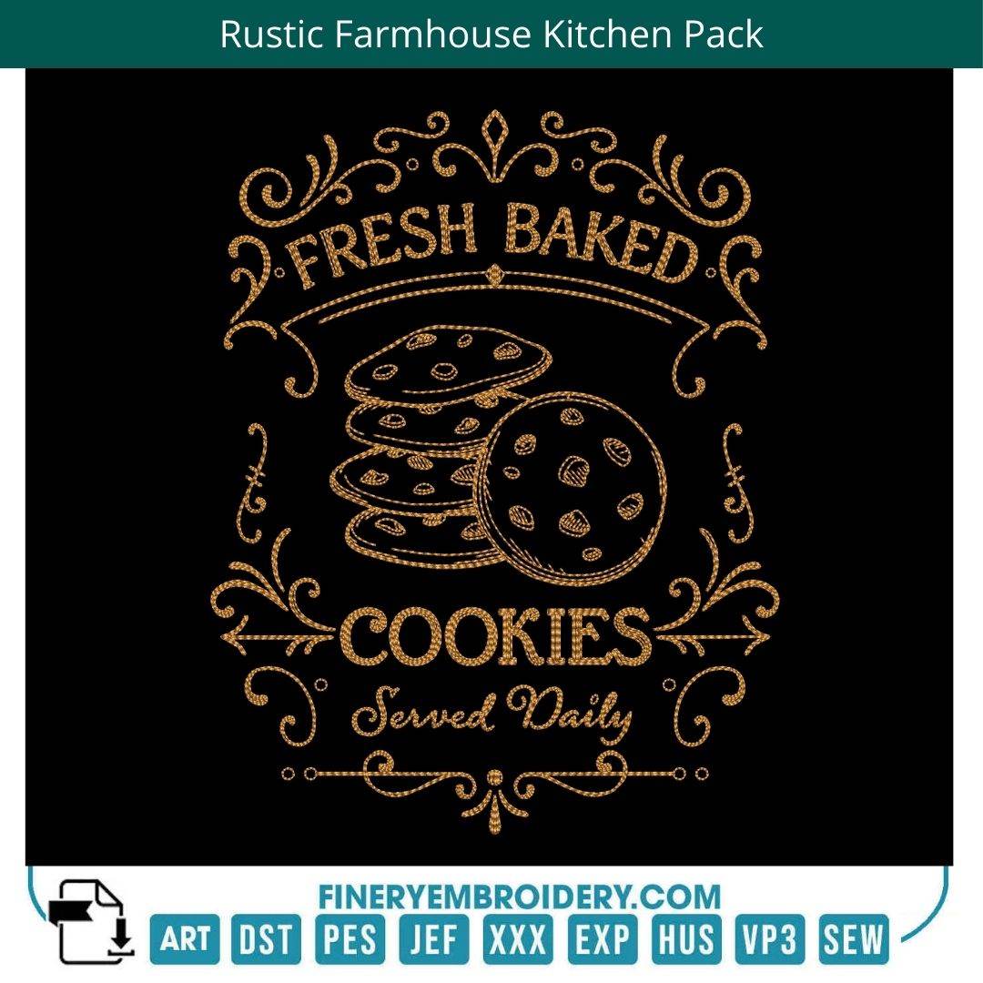 Rustic Farmhouse Kitchen Quotes Embroidery Pack - Image 2