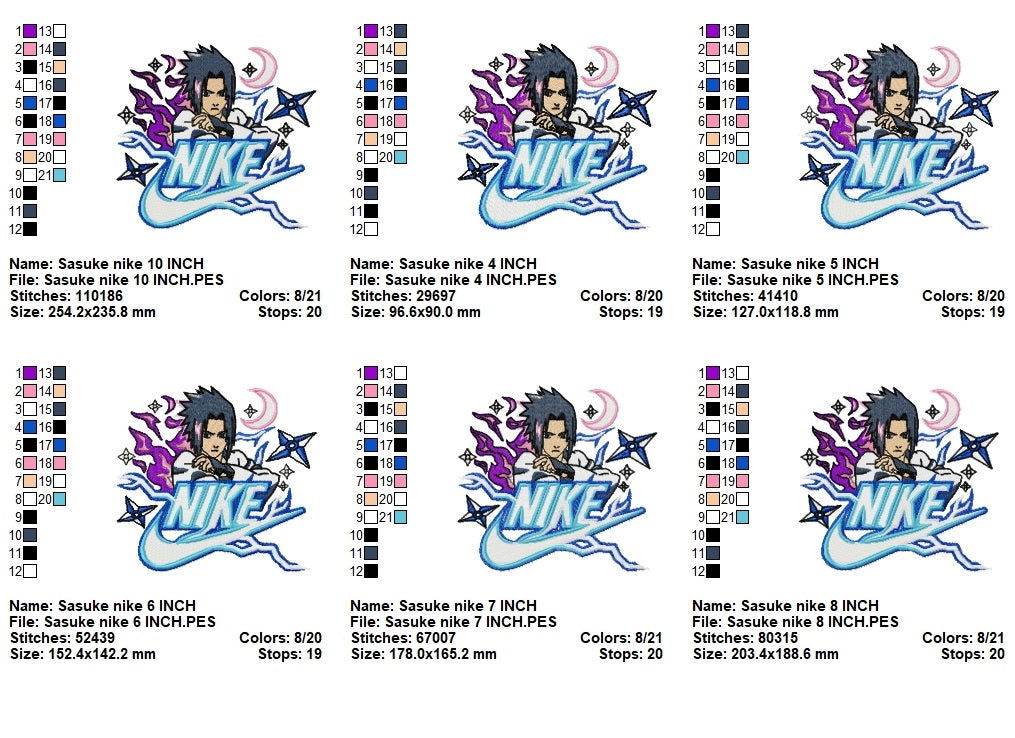 Sasuke-Inspired Nike Embroidery Design - Image 2