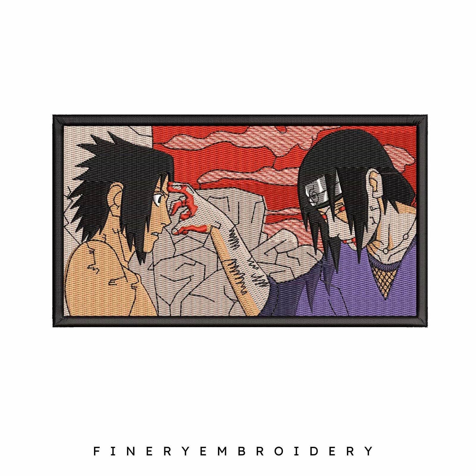 Sasuke vs Itashi Anime- Embroidery Designs - Image 2
