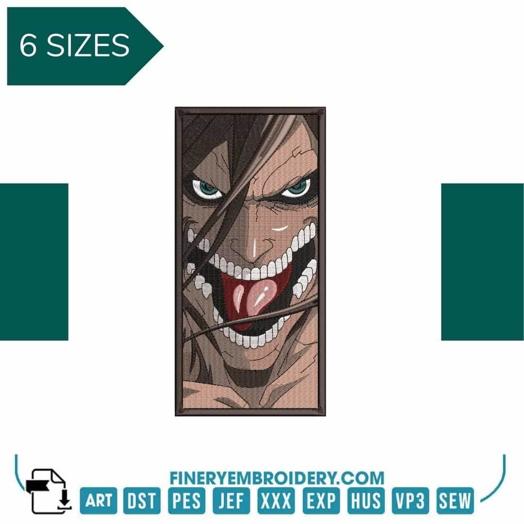 Shingeki Kyojin Panel Anime- Embroidery Designs