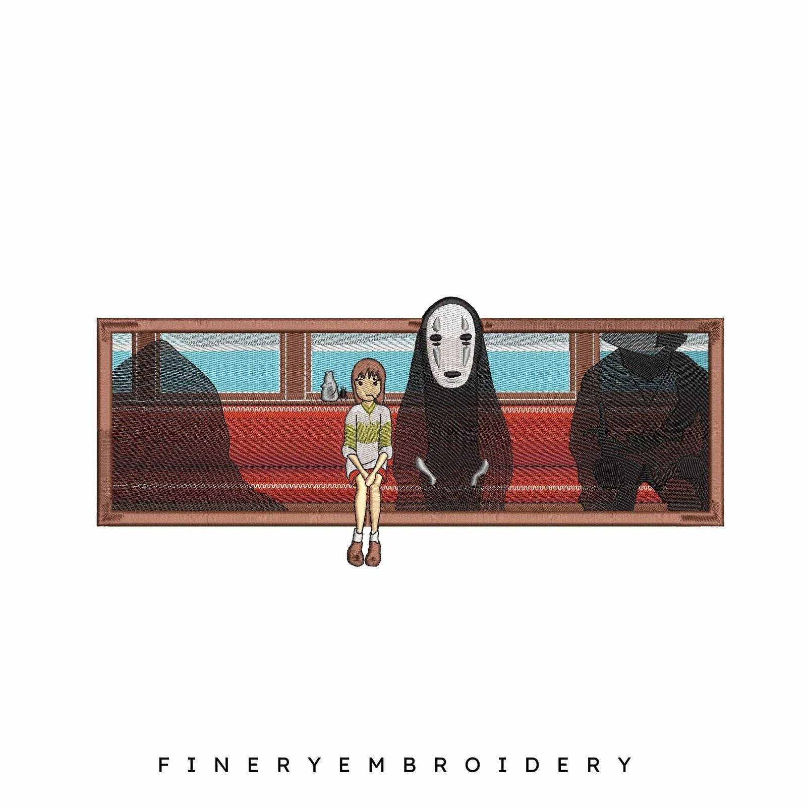 Spirited Away Train Scene - Anime - Embroidery Design - Image 2