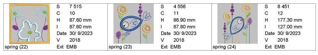 Spring Appliques: Embroidery Design Pack - Image 5